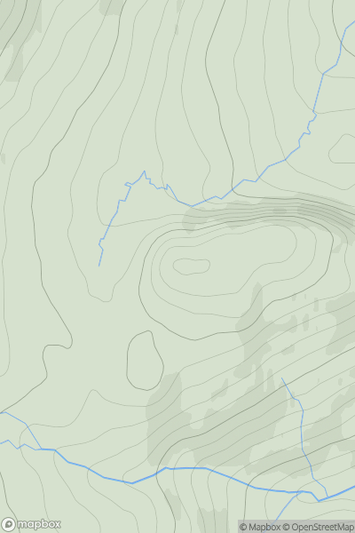 Thumbnail image for Cnoc Daimh [Applecross to Achnasheen] showing contour plot for surrounding peak